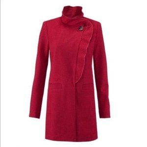CAbi Red Houndstooth Celebration Jacket Coat